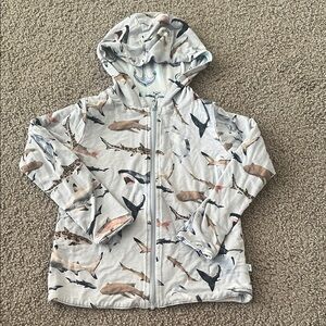 Posh Peanut reversible 3T Shark Print Kids Hoodie